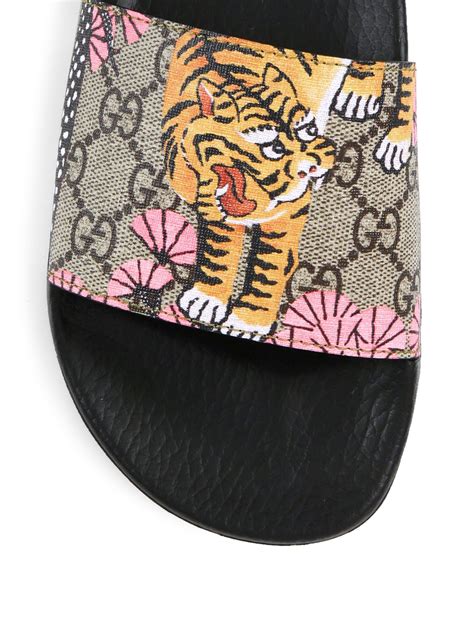 gucci pursuit tiger slides|gucci slides women size 36.